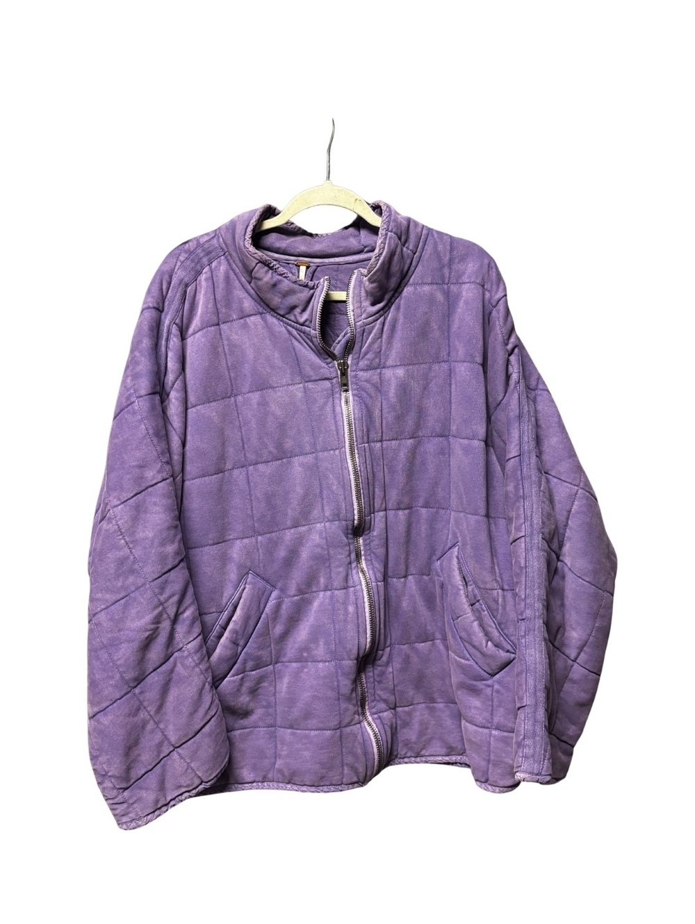 Free People Quilted Dolman Jacket in Moonberry • Size XL - Picture 3 of 8